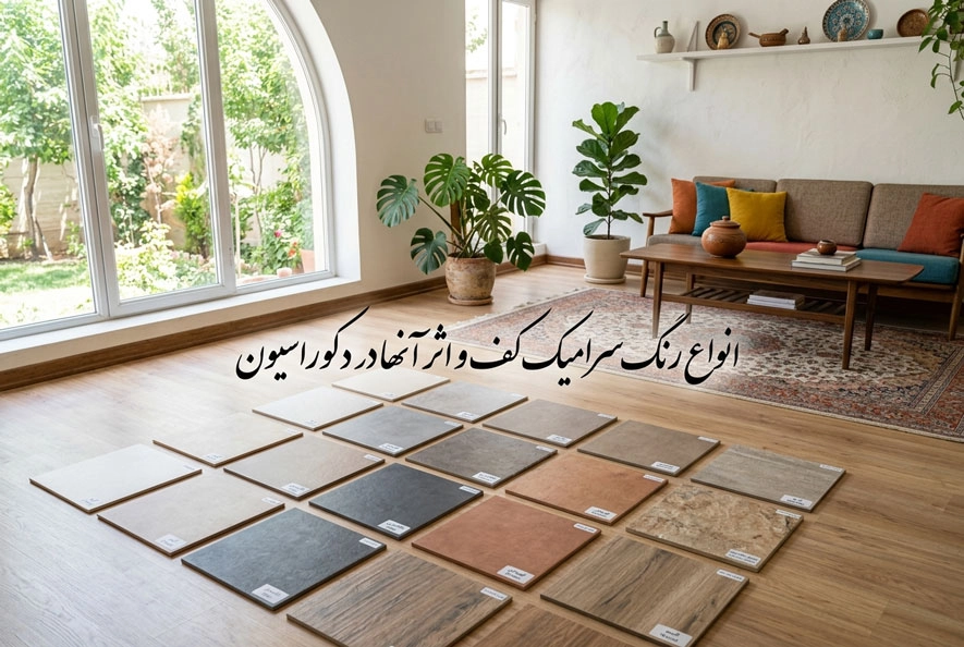 انواع رنگ سرامیک کف و اثر آن‌ها در دکوراسیون
